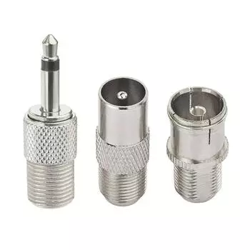 Телескопическая антенна типа F, длина усадки 5,91 дюйма, разъем F, разъем типа F, гнездовой разъем с адаптером для настольного телевизора, радиоприемника