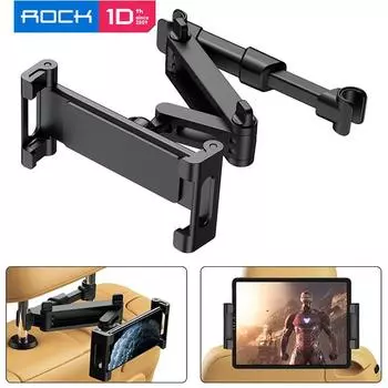 Телескопическая автомобильная задняя подушка, держатель для телефона, планшет, автомобильная подставка, сиденье, задний подголовник, монтажный кронштейн для телефона, планшета, 4-11 дюймов чёрный