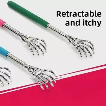 Телескопическая чесалка Ghost Hand из нержавеющей стали Telescopic зелёный