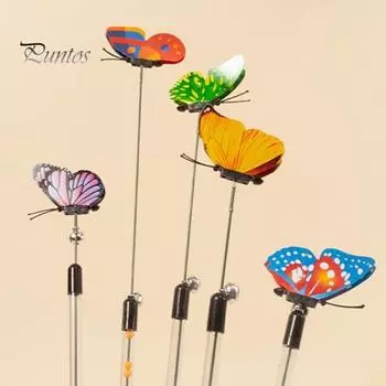 Телескопическая игрушка-палочка для кошек с колокольчиком. Выдвижная интерактивная палочка для котенка. Палка-бабочка для кошек. Забавный заклинатель кошек для домашних кошек.