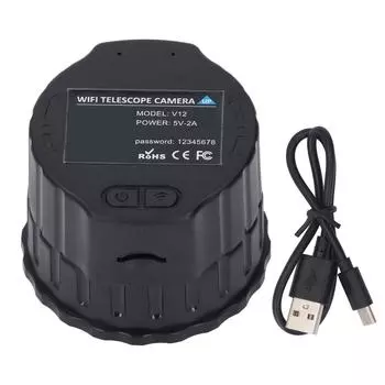 Телескопическая камера HD с электронным окуляром WiFi для 0,94-1,97 дюймов(24мм-50мм) Микроскоп Астрофотография 24mm-50mm 64GB