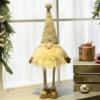 Телескопическая кукла Рождественская кукла Украшения Мультяшный Вязаный Старик Снеговик Лось Декоративные Украшения One Size