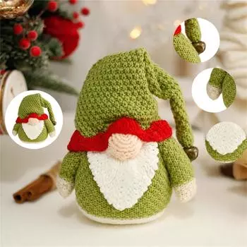 Телескопическая кукла Рождественская кукла Украшения Мультяшный Вязаный Старик Снеговик Лось Декоративные Украшения One Size