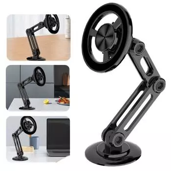 Телескопическая магнитная подставка для мобильного телефона с вращением на 360 градусов, кронштейн для навигации, вентиляционное отверстие style 1