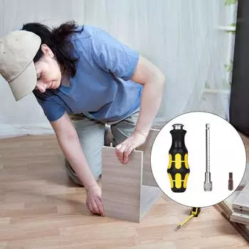 Телескопическая отвертка с храповым механизмом, магнитная отвертка с храповым механизмом, регулируемая длина стержня с 6-ю битами для ремонта