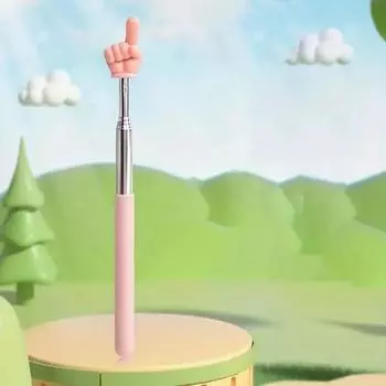 Телескопическая палочка для чтения на палец, хлыст, командная палочка, нажмите, чтобы прочитать, учебные пособия, инструмент для учителей в классе, указательная палочка 1PCS розовый