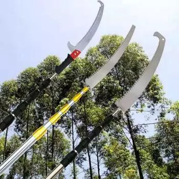Телескопическая пила из нержавеющей стали для обрезки высоких ветвей Single Hook [No pole]