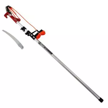 Телескопическая пила Senkichi канатного типа для резки веток, самая короткая, легкая, алюминиевая, в комплекте ножницы SG-1530, 3 м, 3-ярусная труба, 1,5 м, шест, красный