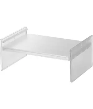 Телескопическая полка для холодильника Yamazaki Jitsugyo 8065, белая, примерно Ш30-45,5 x Г20 x В12,6 см, башенная конструкция, регулируемая ширина и высота,