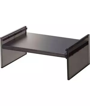 Телескопическая полка для хранения в холодильнике Yamazaki Jitsugyo 8066, черная, диаметр 20 х высота, регулируемая по ширине и высоте полка для хранения, стеллаж для уборки, прибл. чёрный