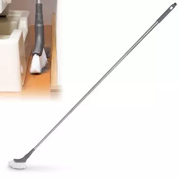 Телескопическая щетка для чистки щелей Como Life Длинная телескопическая щетка для чистки щелей с мини-изогнутой щетиной для чистки без наклона за мойкой серый