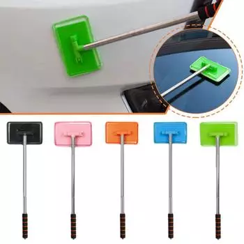 Телескопическая щетка для чистки стекол Чистка автомобиля Чистка артефактов для чистки стекол Удаление пыли с лобового стекла Bru K5M0 Black-One size