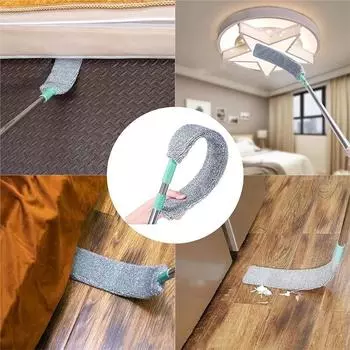 Телескопическая щетка для пыли с длинной ручкой, тряпка для кровати, пылеочиститель для дивана, швабра для удаления пыли, аксессуары для домашней уборки Mop With 1PC Cloth States