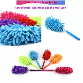 Телескопическая щетка из нержавеющей стали Chenier для удаления пыли из цыпленка и автомобилей, а также электростатического разряда красный