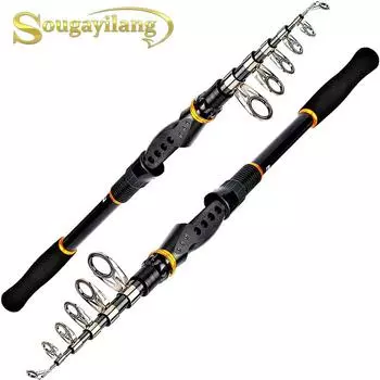 Телескопическая спиннинговая удочка, удочка из углеродного волокна, дорожная портативная сверхжесткая удочка 1.8 m