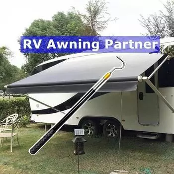 Телескопическая стойка тента для автофургона, выдвижной металлический открыватель тента для автофургона, многофункциональный тяговый стержень с резиновой ручкой, портативные аксессуары для автофургона Russian Federation