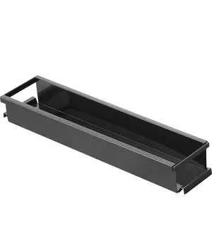 Телескопическая стойка Yamazaki Jitsugyo под раковиной, тонкая, черная, xx, башенная, кухонная стойка, полка для специй под раковиной, для хранения 4491, приблизительная. Ш55.5~90 Д12.5 В7.5см чёрный