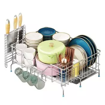 Телескопическая сушилка Kaderron с ножом для палочек для еды, ширина x глубина, мойка из нержавеющей стали, рядом с телескопической сушилкой для посуды