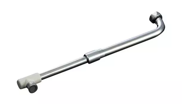 Телескопическая труба TOTO с креплением на заглушку, наружный диаметр 16 мм, размер гайки на заглушку W26, резьба 20 THY273AL, длина = 230~350 мм белый