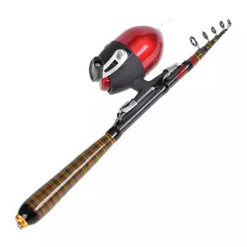 Телескопическая удочка 1,2 м 3,94 фута, туристическая спиннинговая приманка, удочка для плота, удочка из углеродного волокна 1.2 m