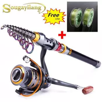 Телескопическая удочка и рыболовная катушка 1.8m Rod&Reel 1000