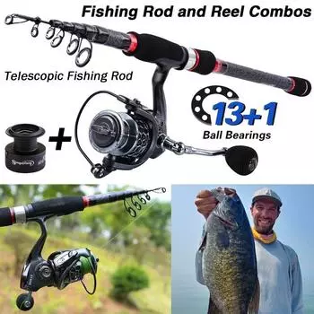 Телескопическая удочка, рыболовная катушка 13 + 1BB, спиннинговая катушка, набор для морской и пресноводной рыбалки 1.8M&XY2000