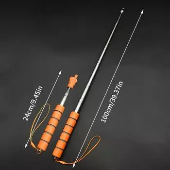 Телескопическая указка из нержавеющей стали, регулируемая указка для пальцев, для учителей, учебные пособия, школьные принадлежности чёрный