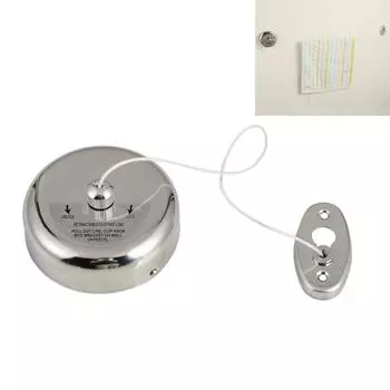 Телескопическая веревка для белья Прочная нержавеющая сталь, удерживает до 33 фунтов Регулируемая душевая веревка Портативная втягивающаяся веревка для одежды для использования в помещении и на открытом воздухе Round