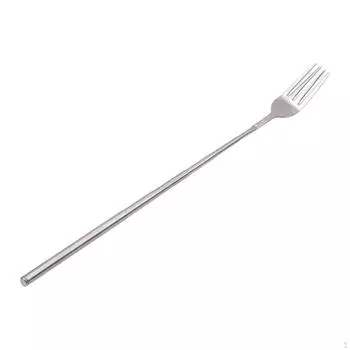 Телескопическая вилка, посуда для салата, длинная ручка, практичные столовые приборы, посуда для пеших прогулок