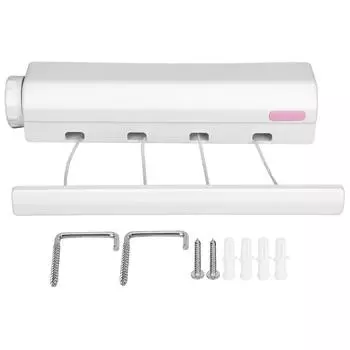 Телескопическая выдвижная веревка для сушки белья, вешалка для одежды для помещений и улицы, пять веревок