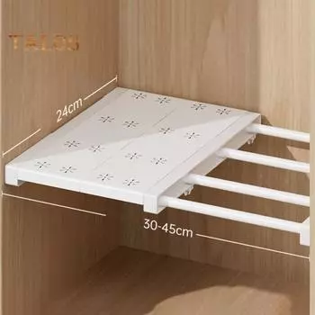 Телескопические полки для гардероба, стеллажи для хранения, кухня, ванная комната, обувь, шкаф, разделительные пластины, разделители для гардероба 30cm