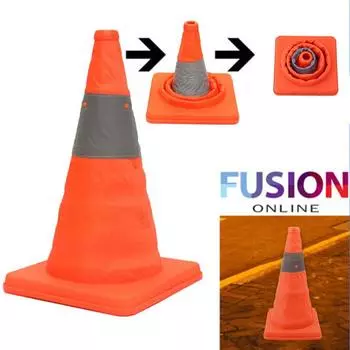 Телескопические складные Hanyu, многоцелевые всплывающие светоотражающие дорожные конусы с подсветкой для дорожного движения One Size