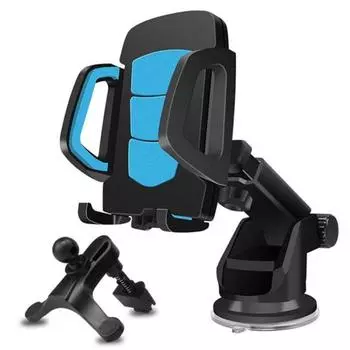 Телескопический Автомобильный Авто ветровое стекло Vent приборная панель держатель мобильного телефона подставка кронштейн синий/чёрный