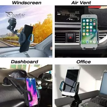 Телескопический Автомобильный Авто ветровое стекло Vent приборная панель держатель мобильного телефона подставка кронштейн синий/чёрный