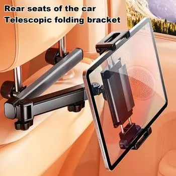 Телескопический автомобильный держатель для телефона, магнитное крепление на вентиляционную решетку, подставка для вождения без помощи рук, прочный захват, противоскользящий, вращающийся на 360 градусов, универсальный зажим для смартфона чёрный