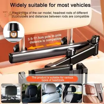 Телескопический автомобильный держатель для телефона, магнитное крепление на вентиляционную решетку, подставка для вождения без помощи рук, прочный захват, противоскользящий, вращающийся на 360 градусов, универсальный зажим для смартфона чёрный