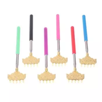 Телескопический чесальщик спины, выдвижной массажный коготь для скребка для спины, массажный скребок для спины, расслабляющий чесальщик спины, средство против зуда чёрный