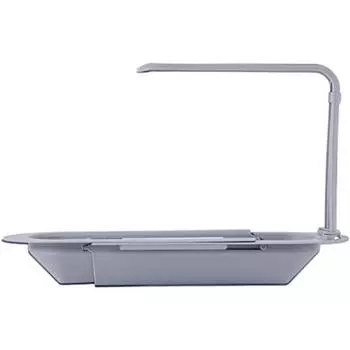 Телескопический держатель для раковины Расширяемая полка для хранения Сливная корзина Держатель для губки Мыльница для кухни Сушилка для посуды