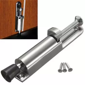 Телескопический дверной стопор из нержавеющей стали, подпружиненный дверной держатель из сплава