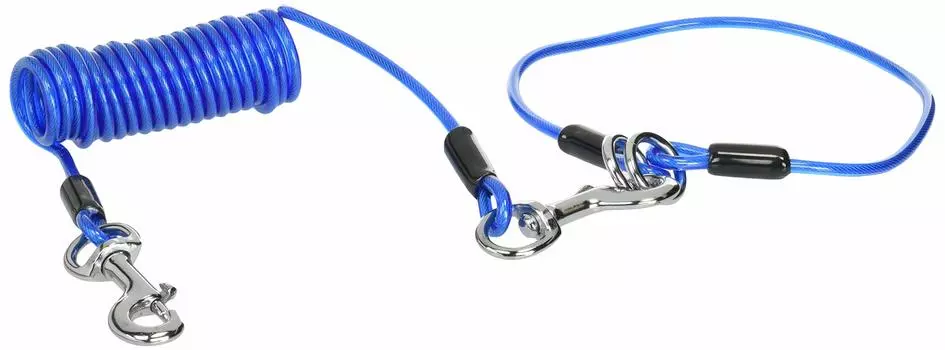 Телескопический гибкий кабель Doggyman, синий, 2,5 м синий