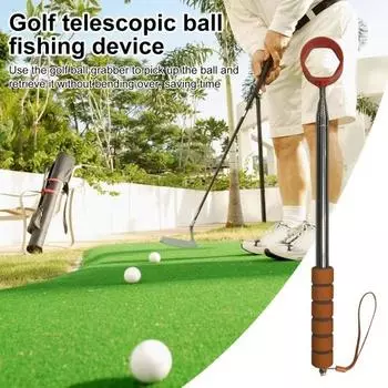 Телескопический инструмент для извлечения мячей для гольфа, инструмент для извлечения мячей из нержавеющей стали, инструмент для захвата мячей для гольфа, аксессуары для гольфа для мужчин зелёный