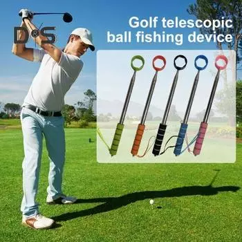 Телескопический инструмент для извлечения мячей для гольфа, инструмент для извлечения мячей из нержавеющей стали, инструмент для захвата мячей для гольфа, аксессуары для гольфа для мужчин оранжевый