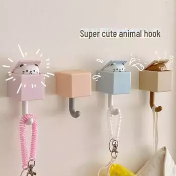 Телескопический крючок в виде милого мультяшного кота — прочный, не оставляющий следов, креативный крючок для стильных спален.