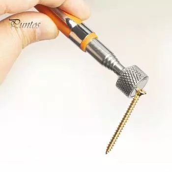 Телескопический магнитный съемник с карманным зажимом Компактный размер Портативный Широко используемый портативный выдвижной магнитный стержень оранжевый