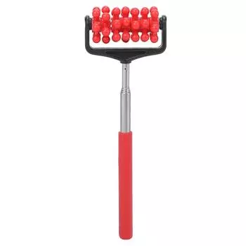 Телескопический массажер для мышц спины, регулируемый ролик для спины, головы, рук, чесалки для расслабления мышц, красный красный