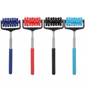 Телескопический массажер для мышц спины, регулируемый ролик для чесания спины и рук для расслабления мышц Sky Blue