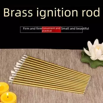 Телескопический огнетушитель из сплава, зажигалка для свечей - фитиль из волокна для буддийских масляных ламп Brass ignition rod