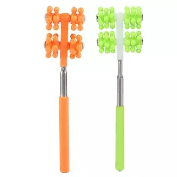 Телескопический роликовый массажер для облегчения боли в мышцах, роликовый массажер для спины для мужчин и женщин Orange