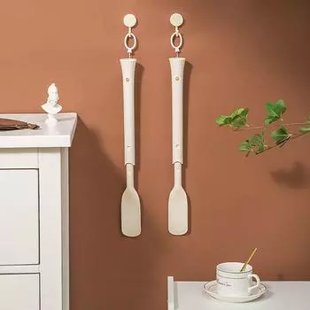 Телескопический рожок для обуви с длинной ручкой, гибкий подъемник для обуви, инструмент в форме ложки, рожок для обуви