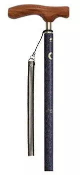 Телескопический SINANO Японский цветной кролик [Легкая трость] Цветы, птицы, ветер, луна, (уголь, черный) Высота ок.. 150-180см